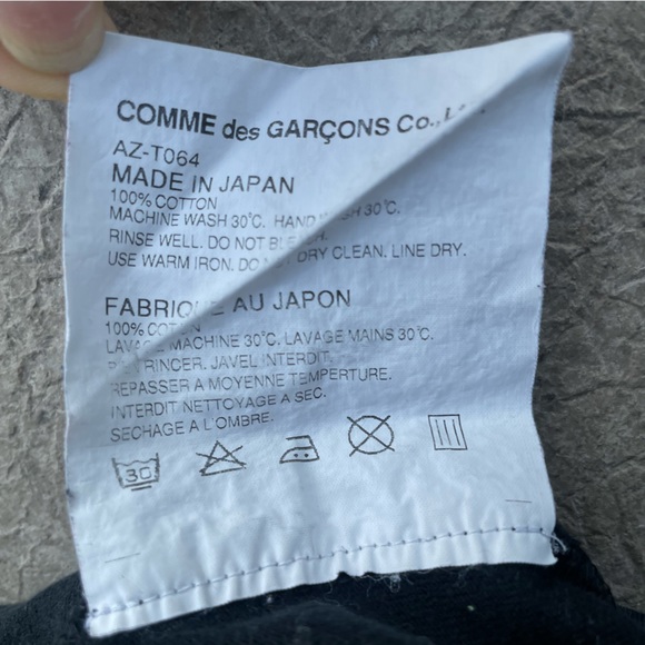 Comme does Garçons PLAY Plain T Shirt - Picture 4 of 5